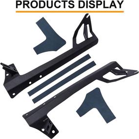 img 1 attached to 🚗 Spurtar Windshield Light Brackets: Securely Mount 52'' Light Bar on Jeep Wrangler JK 2007-2017