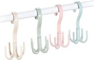 👜 maximize closet space with rotating tie racks, purse bag hangers, and belt organizer racks - 4 pack set for women's handbags, scarves, hats, and towels логотип