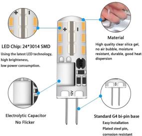 img 1 attached to 💡 G4 JC Type Bi-Pin Base LED Light Bulbs 1 Inch