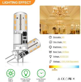 img 2 attached to 💡 G4 JC Type Bi-Pin Base LED Light Bulbs 1 Inch