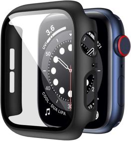 img 3 attached to Чехол-накладка из 6 штук для Apple Watch Series 3 38мм с защитным стеклом для экрана - тонкий бампер JZK с полным покрытием для аксессуаров iWatch Series 3/2/1 38мм