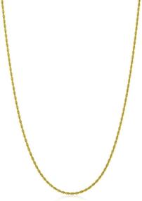 img 4 attached to Twisted Rope Chain Necklace - 2.2mm Stainless Steel with 24k Yellow Gold Plating - The Bling Factory