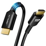 jsaux 10ft 8k hdmi cable - 48gbps ultra high speed cord for 4k@120hz 8k@60hz earc hdr10+ hdcp 2.2&2.3 dts:x 3d dolby - compatible with 8k gaming, ps4 pro, ps5, roku tv, projector, blu-ray - black logo