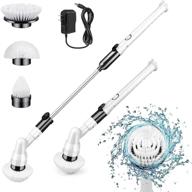 gofoit 360-degree cordless electric spin scrubber with long handle and 3 multi-purpose cleaning brush heads, ideal for shower, tub, and tile cleaning logo