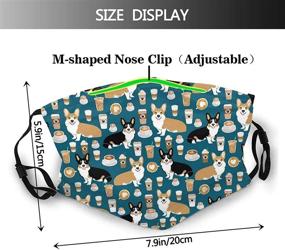 img 3 attached to 🐶 Corgis Face Mask: Fashionable Black Dustproof Bandana with Adjustable Reusable Design & 2 Filters for Breathable, Washable, and Protective Wear