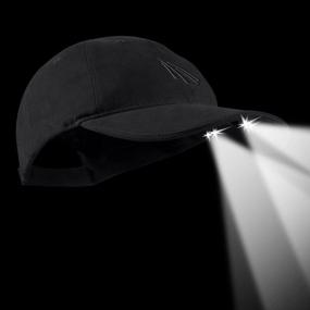 img 2 attached to 🧢 Black POWERCAP LED Hat 25/10 Ultra-Bright Battery Powered Headlamp – Hands Free Lighted Headwear in Cotton (CUB4-282665)