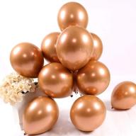 🎈 50pcs metallic copper balloons decorations 10inch - ideal for engagement, wedding, anniversaries, retirement, thanksgiving, easter, christmas festivals - party supplies (copper) логотип