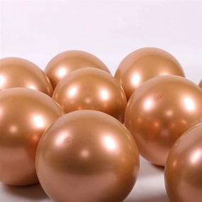 img 1 attached to 🎈 50pcs Metallic Copper Balloons Decorations 10inch - Ideal for Engagement, Wedding, Anniversaries, Retirement, Thanksgiving, Easter, Christmas Festivals - Party Supplies (Copper)