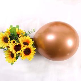 img 3 attached to 🎈 50pcs Metallic Copper Balloons Decorations 10inch - Ideal for Engagement, Wedding, Anniversaries, Retirement, Thanksgiving, Easter, Christmas Festivals - Party Supplies (Copper)