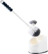 🚽 vila 2-in-1 toilet brush with caddy: big brush for toilet bowl, small brush for corners, drip tray for drainage, compact design, easy storage logo