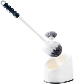 img 4 attached to 🚽 Vila 2-in-1 Toilet Brush with Caddy: Big Brush for Toilet Bowl, Small Brush for Corners, Drip Tray for Drainage, Compact Design, Easy Storage