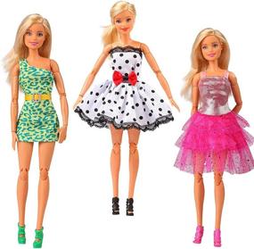 img 1 attached to 👗 Complete Barbie Dolls Closet Set - Including Glamorous Clothes and Accessories