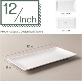 img 2 attached to DOWAN Porcelain Platters Rectangular Stackable