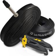 🚴 ultraverse bike inner tube for 700x23-25c, 700x35-43c, 28 inch bicycle wheels - 48mm presta valve - butyl rubber tubes for road and gravel bikes - includes 2 tubes and 2 tire levers logo