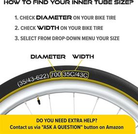 img 3 attached to 🚴 Ultraverse Bike Inner Tube for 700x23-25c, 700x35-43c, 28 inch Bicycle Wheels - 48mm Presta Valve - Butyl Rubber Tubes for Road and Gravel Bikes - Includes 2 Tubes and 2 Tire Levers