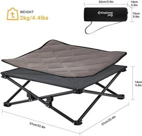 img 3 attached to 🐾 KINGCAMP Portable Raised Dog Bed: Cooling, Washable, and Stable for Travel, Camping, and Outdoor Activities - Available in 3 Sizes!