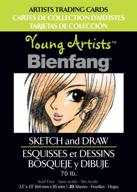 bienfang young artists' trading cards, sketch & draw, 20 sheets logo