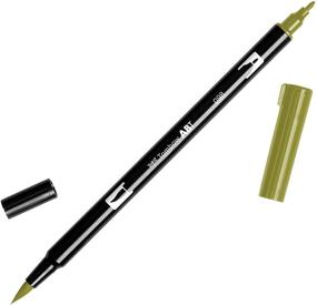 img 4 attached to Ручки Tombow Dual Brush Pen Art Markers, зеленые авокадо 098, 6 штук - Яркие цвета для искусственного совершенства.