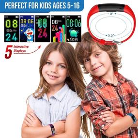 img 3 attached to 🌈 Inspiratek Kids Fitness Tracker for Girls and Boys Age 5-16 (4 Color)- Waterproof Activity Watch for Kids with Heart Rate Monitor, Sleep Monitor, Calorie Counter and More - Kids Activity Tracker