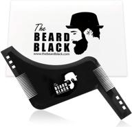 the beard black beard shaping & styling tool: perfect line up & edging with inbuilt comb, ideal for beard trimmer or razor, premium quality logo