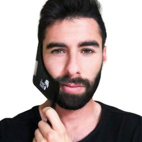 img 1 attached to The BEARD BLACK Beard Shaping & Styling Tool: Perfect Line Up & Edging with Inbuilt Comb, Ideal for Beard Trimmer or Razor, Premium Quality