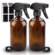 🌸 wedama amber 16oz glass spray bottle set & accessories for aromatherapy, facial hydration, watering flowers, and hair care - 2 pack logo
