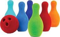 🎳 rubbabu 7-piece bowling set: safe and soft indoor bowling for kids логотип