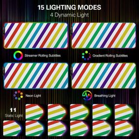 img 3 attached to 🌈 MoKo RGB Gaming Mouse Pad - 15 Lighting Modes, USB 2.0 Port, Non-Slip Base - 32.09 x 12 x 0.16 Inch - Rainbow