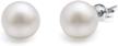 aura crystal pearl stud earrings logo