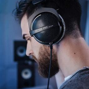 img 1 attached to 🎧 Beyerdynamic DT 770 PRO 250 Ohm Over-Ear Studio Headphones in Black Bundle: Blucoil 6' 3.5mm Headphone Extension Cable, Slappa Full-Sized HardBody PRO Headphone Case