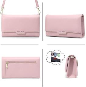 img 2 attached to 👜 Stylish Leather Crossbody Wallet for Women – Compact Handbags & Wallets Combo