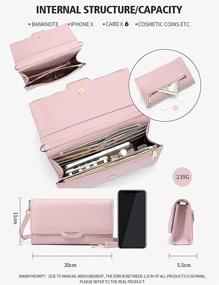 img 1 attached to 👜 Stylish Leather Crossbody Wallet for Women – Compact Handbags & Wallets Combo