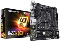 материнская плата gigabyte b450m ds3h amd ryzen am4 💻 с форм-фактором micro atx, m.2, hmdi, dvi, usb 3.1 и ddr4. логотип