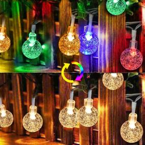 img 4 attached to 🌟 Enhance Your Holiday Spirit: Outdoor Globe String Lights, 160 LED 66ft Color Changing Fairy Light 8 Modes, perfect for Christmas Wedding Party Home Garden Indoor Decorations Warm White to Multicolor