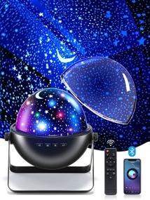 img 4 attached to ONEFIRE Kids Night Lights: Bluetooth Music Projector with Color Changing Baby Projector, Remote Control & Timer