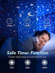 img 1 attached to ONEFIRE Kids Night Lights: Bluetooth Music Projector with Color Changing Baby Projector, Remote Control & Timer