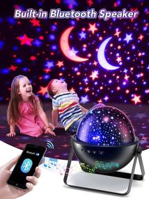 img 2 attached to ONEFIRE Kids Night Lights: Bluetooth Music Projector with Color Changing Baby Projector, Remote Control & Timer