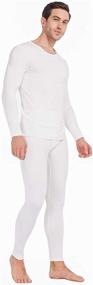 img 4 attached to 🩳 Subuteay Men's Fleece Lined Thermal Long Johns Base Layer Underwear Set - Top & Bottoms