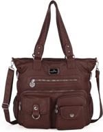 кожаная сумка на плечо xs160500 с 👜 несколькими карманами - женские сумки и кошельки логотип