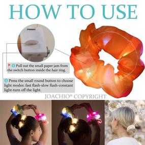 img 3 attached to 8 Pcs Light Up Hair Scrunchies: Glow in the Dark Accessories for Neon Parties and Celebrations