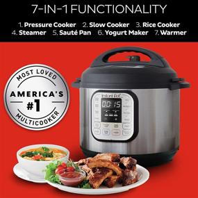 img 2 attached to Instant Pot Duo 7-in-1 Electric Pressure Cooker, Slow Cooker, Rice Cooker, Steamer, Sauté, Yogurt Maker, Warmer & Sterilizer, 6 Quart, Stainless Steel/Black - Enhanced SEO