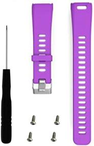 img 4 attached to 📿 Dunfire Colorful Accessory Band/Wristbands with Secure Watch-Style Clasp for Garmin Vívosmart HR Activity Tracker