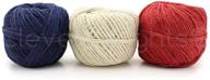 🧵 cleverdelights red white navy jute twine combo pack - 150 yards - 2mm diameter - natural jute twine for crafts and diy projects logo