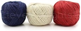 img 4 attached to 🧵 CleverDelights Red White Navy Jute Twine Combo Pack - 150 Yards - 2mm Diameter - Natural Jute Twine for Crafts and DIY Projects