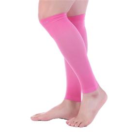 img 2 attached to Firm Support Calf Compression Sleeve 15-20 mmHg Graduated - Ideal for 🏃 Sports, Running, Recovery, Shin Splints, and Varicose Veins - Doc Miller (Pink, Large)