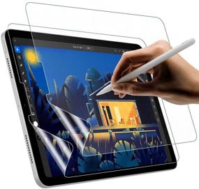 img 4 attached to MoKo 2-Pack Like Paper Screen Protector for iPad Air 4th Gen 📱 & iPad Pro 11 - Anti-Scratch, Anti-Glare, Bubble-Free, Matte Film with Apple Pencil Support