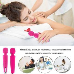 img 1 attached to 🔴 Upgraded Powerful Viberate Massager: 20 Modes, Whisper-Quiet, Waterproof, Handheld, Cordless for Neck Shoulder Back Body Massage, Sports Recovery & Muscle Ache (Red)