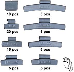 img 2 attached to 🔧 Комплект грузиков для колес в стиле Harzole MC-70M 70 штук: Достигайте оптимального баланса колеса с точностью и качеством.