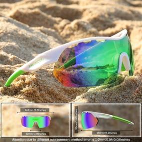 img 1 attached to 🕶️ ROCKNIGHT HD Polarized Sports Sunglasses - Optimized for Cycling, Driving, Baseball, and Outdoor Activities with Ultralight TR90 Frame and Large Lens