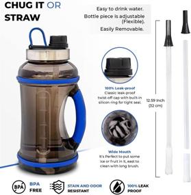 img 3 attached to 💦 DR.HYDRO 64 oz BPA Free Water Bottle with Straw and Handle - Leakproof Half Gallon Water Jug for Fitness and Outdoor Enthusiasts, Promoting Daily Hydration